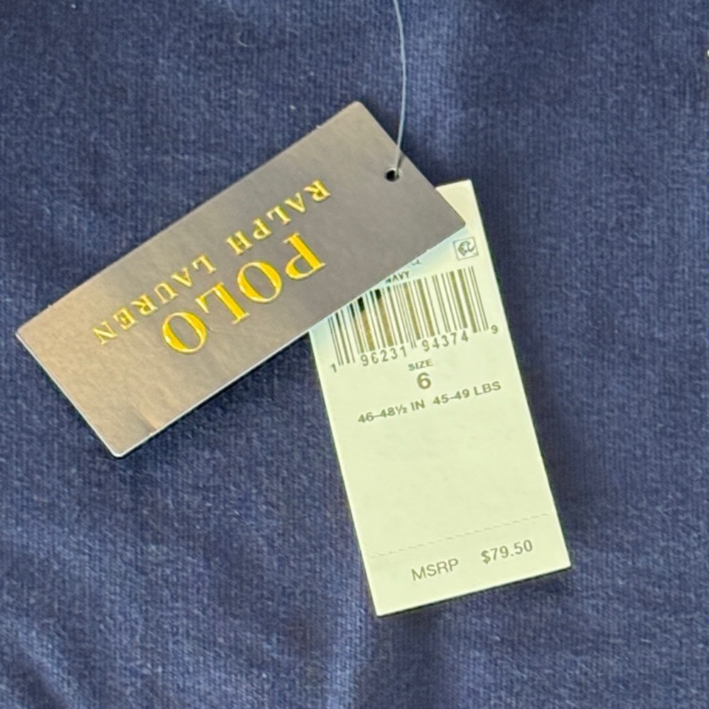 NWT Girls Polo by Ralph Lauren Navy Dress, size 6 - Picture 3 of 4